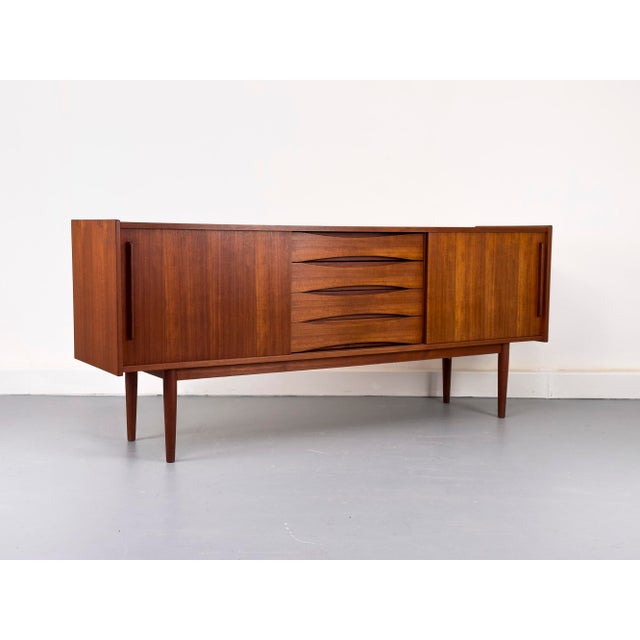 Vintage Sideboard in Teak with Drawers and Sliding Doors, 1960s For Sale - Image 14 of 18