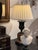 Traditional 1950s Pair of Bronze and Marble Urn Lamps For Sale - Image 3 of 11