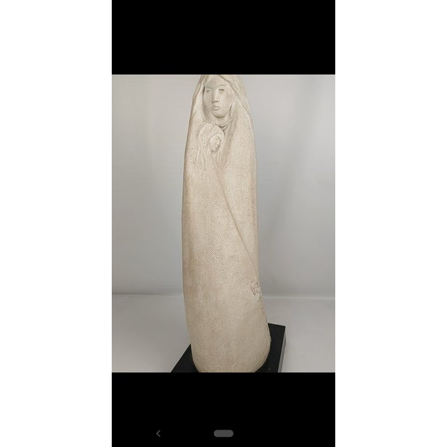 Vintage Austin Productions "Acoma Mother & Child" sculpture dating to 1982. This striking large-scale figural work depicts...