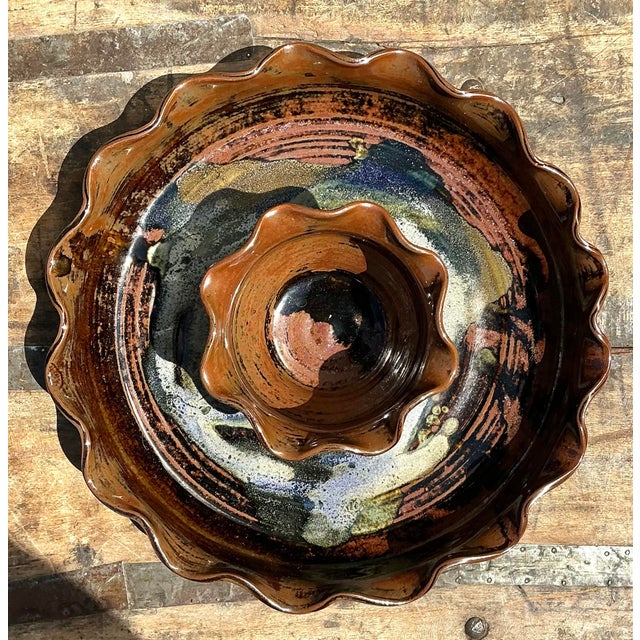 Ceramic Vintage Original Studio Pottery Appetizer Plate For Sale - Image 7 of 12