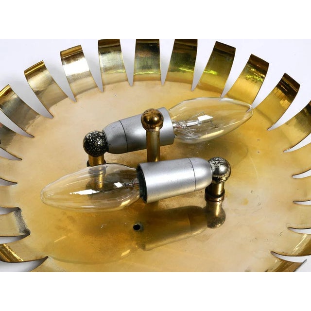 Mid-Century Modern Glass & Brass Ceiling Lamp, 1960s For Sale - Image 13 of 18