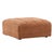 Modern southwest style rich terra cotta color upholstered ottoman. Basketweave fabric and channel tufted top. Weighs...
