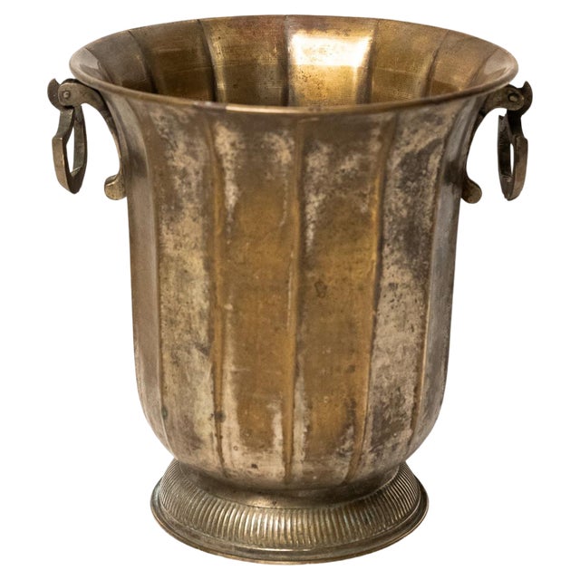 Silver-Plated Brass Ice Box, 1940s For Sale