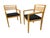 Mid-Century Modern Vintage 1990's Knoll Solid Wood Arm Chairs - Set of 2 For Sale - Image 3 of 9