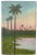 A rare and evocative pair of late 19th-century oil paintings on canvas depicting serene old Florida landscapes with palms,...