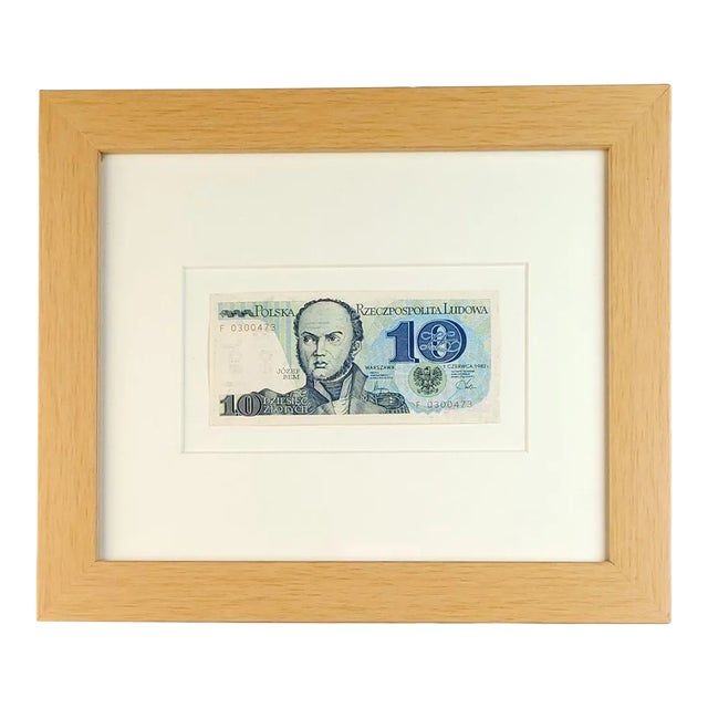 Vintage Polish Currency, Framed For Sale