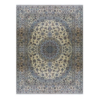 Nain Rug in Hand-Knotted Wool and Silk For Sale