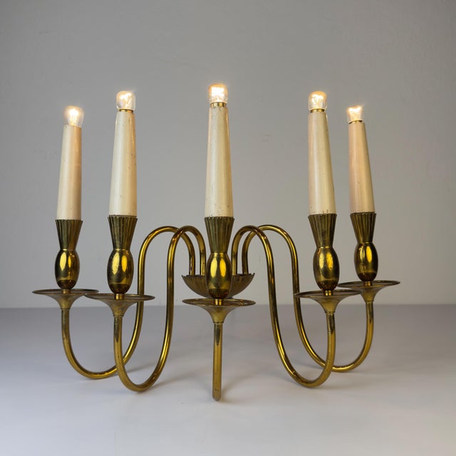 Vintage Brass Wall Lamp by Stilnovo, Italy, 1950s For Sale - Image 10 of 18