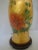 Chinoiserie Goldleaf Reverse Decoupage Hurricane Glass Lamp Red Flowers For Sale - Image 3 of 8