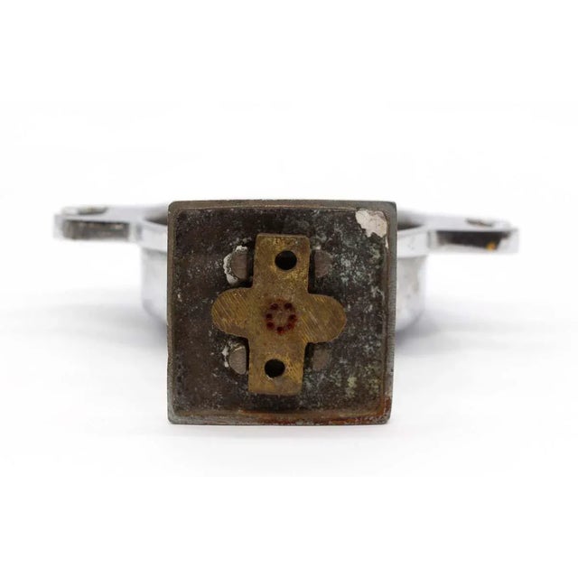 Mid 20th Century Imported Nickel Over Brass Bathroom Cup Holder For Sale - Image 5 of 6