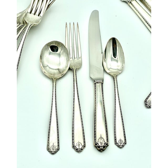 Circa 1940 Westmoreland Wallace Sterling Silverware Set 33 Pieces