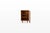 Elegant Danish vintage display cabinet crafted from teak wood. Featuring a glass door and two wooden shelves, this piece...