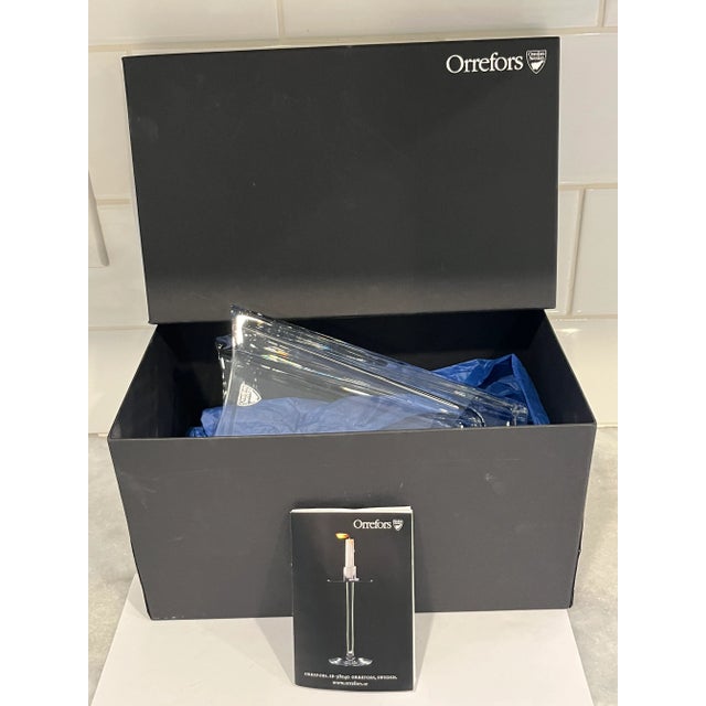 Glass Late 20th Century Orrefors Crystal Vase For Sale - Image 7 of 13