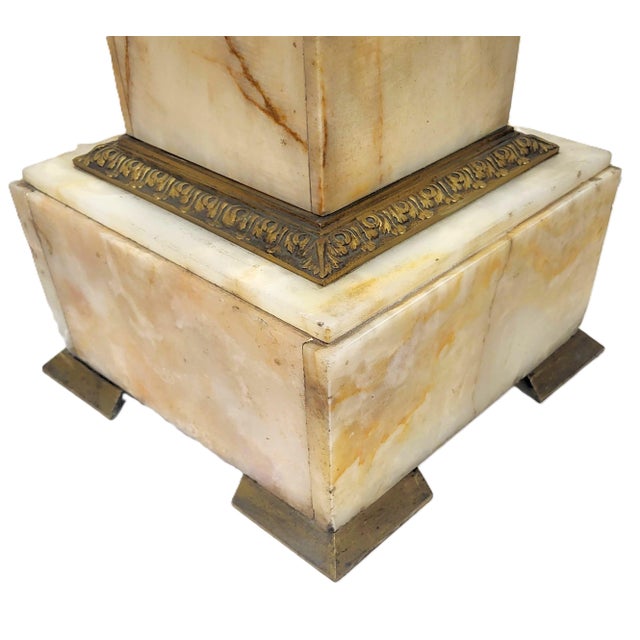 Antique French 19th C Rotating Top Bronze & Onyx Column Pedestal For Sale - Image 14 of 14