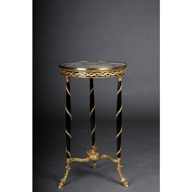 20th Century Empire Round Side Table in Marble in Style of Adam Weisweiler For Sale - Image 6 of 16