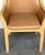 Pair of Karl Rausch for Baker "Linea Cara" Split-Reed Rattan & Leather Armchairs For Sale - Image 4 of 17