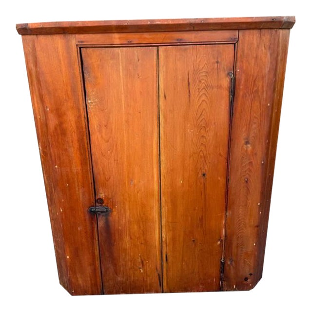 Antique Early American Primitive Style Corner Cabinet For Sale