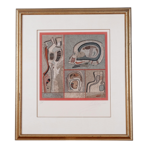 1977 Mihail Chemiakin "Philosophy of the Sea #1" Artist Hand Signed and Numbered Limited Edition Ea / Artist Proof Framed & Matted Lithograph