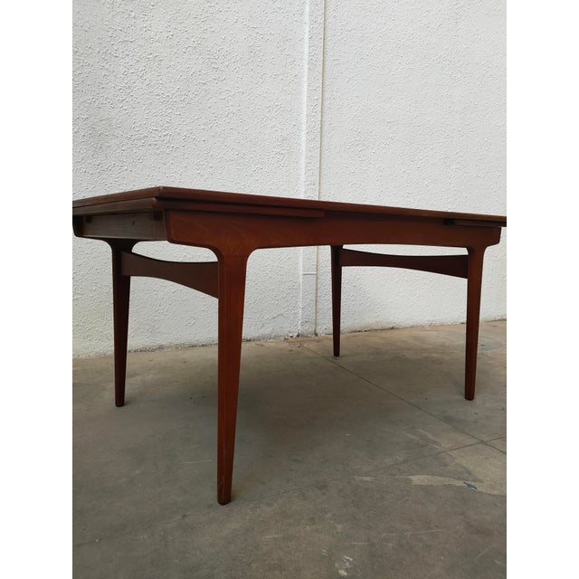 Brown Mid-Century Modern Extendable Table in Teak, Denmark, 1980 For Sale - Image 8 of 11