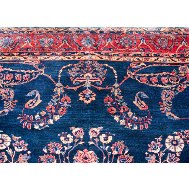 Early 20th Century Persian Sarouk Mohajeran Rug For Sale - Image 12 of 15