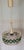 Vintage Ceiling Lamp with Round Clear Plastic Shade and Green Fabric Trim from ME, 1970s For Sale - Image 4 of 8