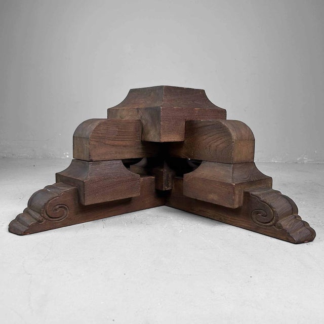 Antique Japanese Wooden Pedestal, 1890s For Sale - Image 6 of 18