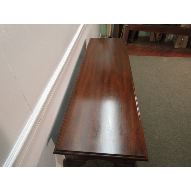 Henkel Harris Henkel Harris Solid Mahogany Chippendale Style Console Table For Sale - Image 4 of 9