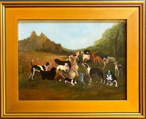 Oil Painting of Regal Purebreds in a Field by Satori Gregorakis