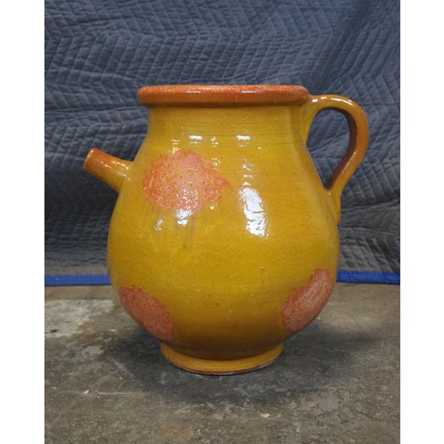 Late 19th Century Antique French Ochre Terracotta Olive Oil Jar Jug Amphora Vase Vessel For Sale - Image 5 of 12