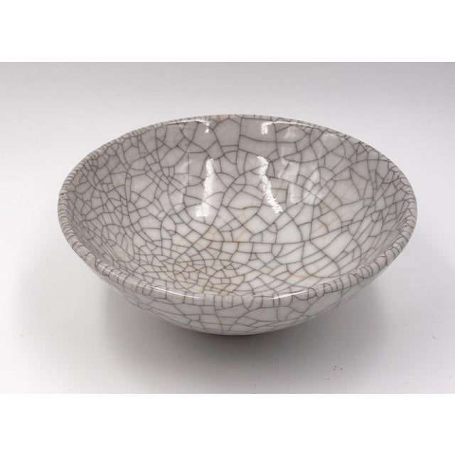 1959 Harding Black Crackle Glaze Bowl For Sale - Image 4 of 6