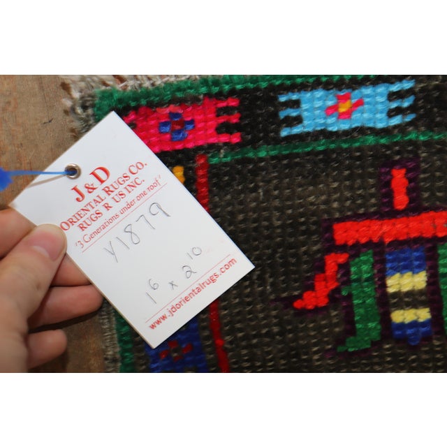 Vintage Mini Turkish Mat Rug For Sale In New York - Image 6 of 6