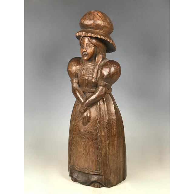 Farmhouse Carved Solid Wood Paper Mache Mold of Woman For Sale - Image 3 of 9