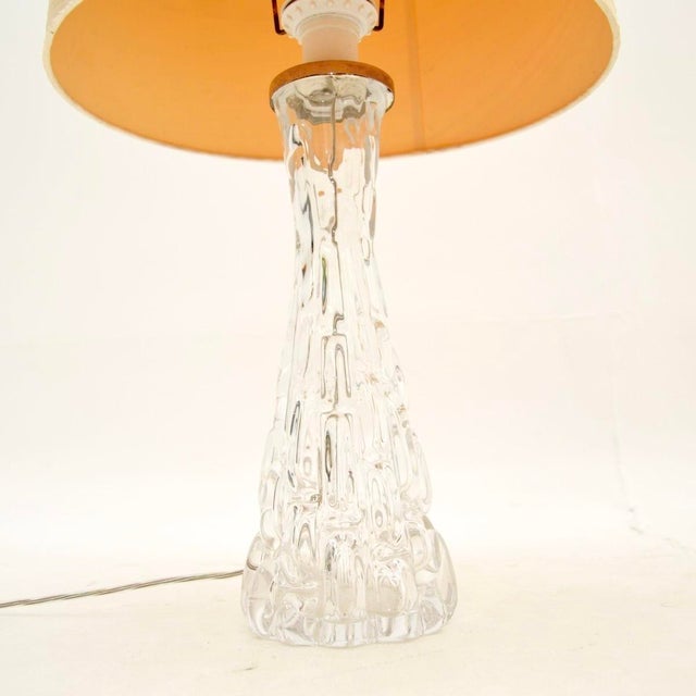 Vintage Swedish Glass Table Lamps by Carl Fagerlund for Orrefors, 1960, Set of 2 For Sale - Image 6 of 9