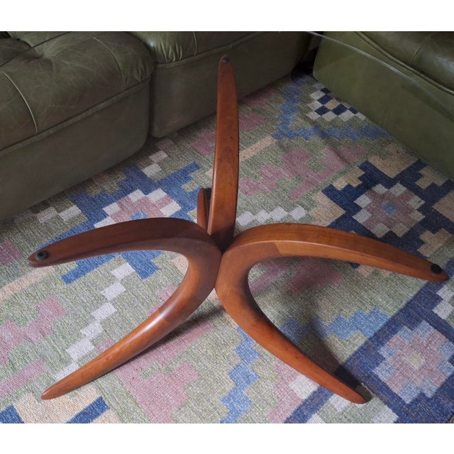 Mid-Century Danish Coffee Table in Teak with Circular Glass Top, 1960s For Sale - Image 9 of 11