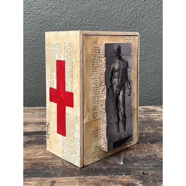Vintage Original Mixed Media Jenga Box For Sale - Image 12 of 14