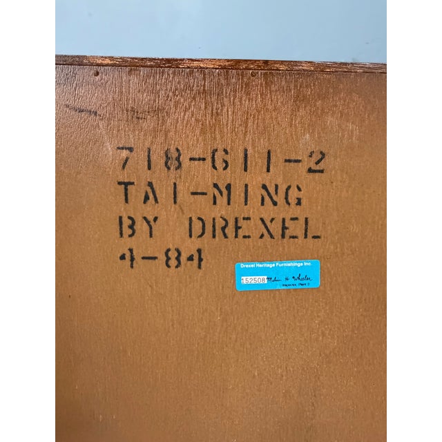 Pair of Tai Ming Burl Wood Nightstands by Drexel, Asian Modern Style, 1970s For Sale - Image 12 of 13