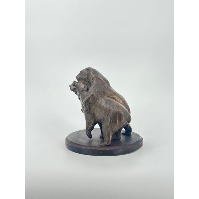 Figurative Franco Vianello Lost-Wax Bronze Bear Sculpture - Snack Time II For Sale - Image 3 of 3