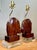 Mid 20th Century Vintage Carved Wood Horse Lamps on Lucite Base - A Pair For Sale - Image 5 of 17