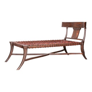 1960s Robsjohn Gibbings Style Klismos Walnut Chaise Lounge For Sale