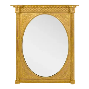 Regency Giltwood and Gesso Overmantel Mirror