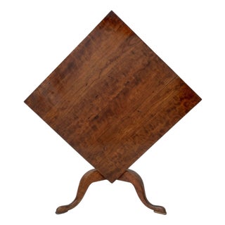 American Walnut Tilt-Top Tripod Table, 19th Century For Sale