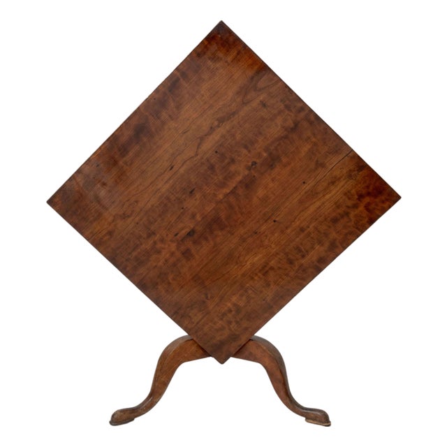 American Walnut Tilt-Top Tripod Table, 19th Century For Sale