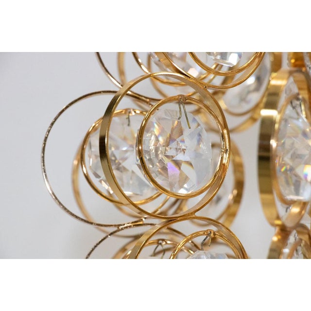 Metal Orbit Chandelier Crystal & Gilt Brass by Gaetano Sciolari for Palwa, Germany, 1960s For Sale - Image 7 of 13