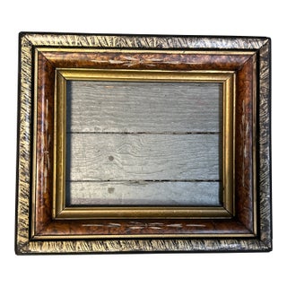 Antique 1880’s Original Aesthetic Movement Gilt and Incised Wood Frame For Sale