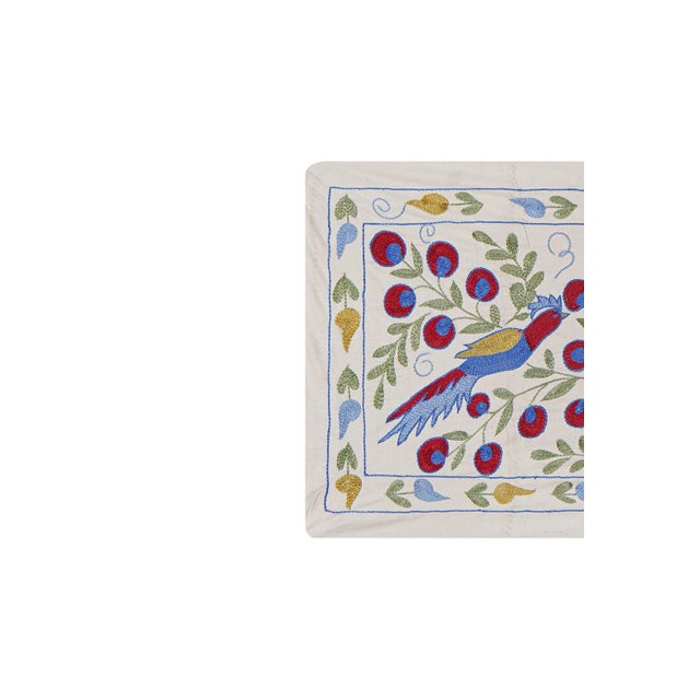 Mid-Century Modern Suzani Wall Hanging - Tribal Tapestry For Sale - Image 3 of 8