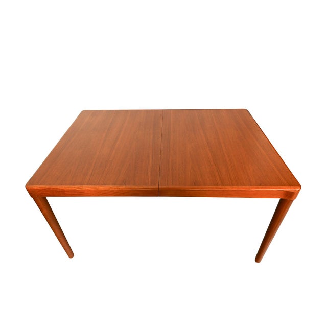 Very impressive Teak Dining table w/ large leaf c 1960 Designed by H.W. Klein made by Bramin in Denmark. Has a very nice...