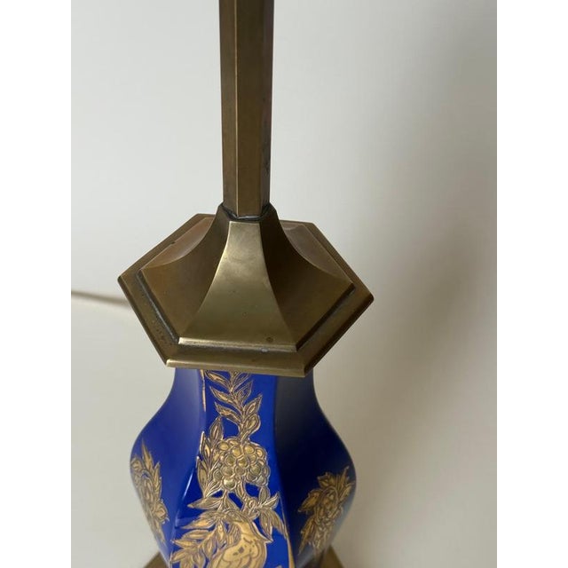 Porcelain and Brass Table Lamp from Rosenthal, Germany, 1920s For Sale - Image 15 of 18