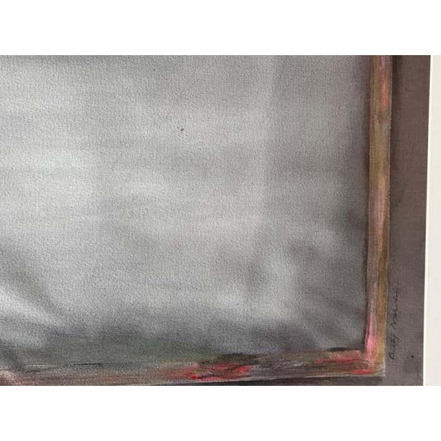 Modern "Floating Frame" Abstract Purple and Grey by Betty Marvin For Sale - Image 3 of 7