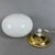 1970s Large Vintage Sphere Table Lamp with Swirl Murano Glass and Brass Base, 1970s For Sale - Image 5 of 11