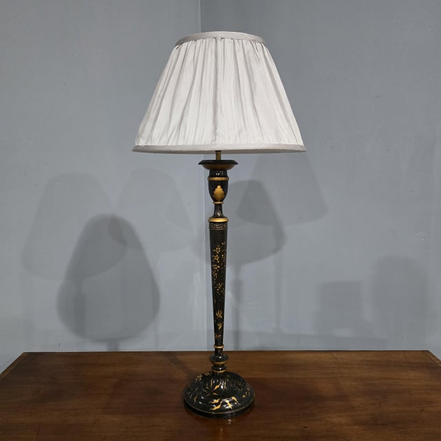 1920s Tall Laquered Table Lamp, 1920 For Sale - Image 5 of 5